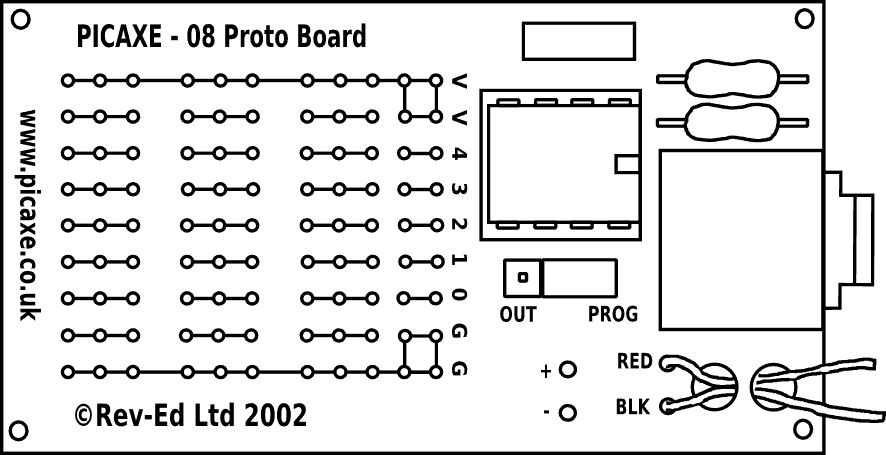 PICAXE 08m proto-board